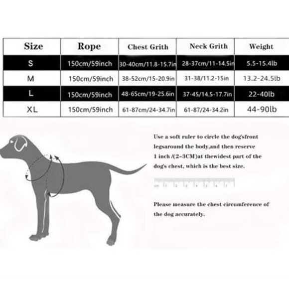 NWOT 3PC ADJUSTABLE DOG CHEST HARNESS, leash & Collar SET - LARGE - BLACK - Picture 4 of 4